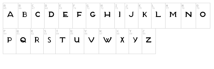 Blanket Type font map